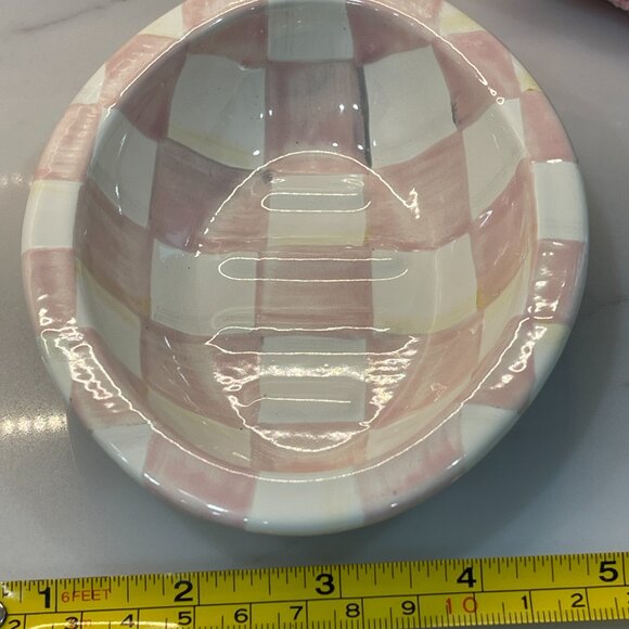 MacKenzie-Childs Rosy Check Soap Dish-NEW - Picture 13 of 16